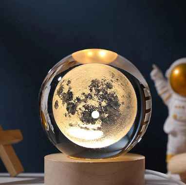 Lámpara Esfera de Cristal 3D