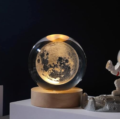 Lámpara Esfera de Cristal 3D